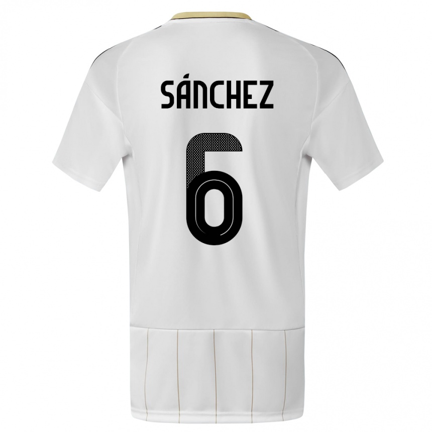 Kids Football Costa Rica Carol Sanchez #6 White Away Jersey 24-26 T-Shirt