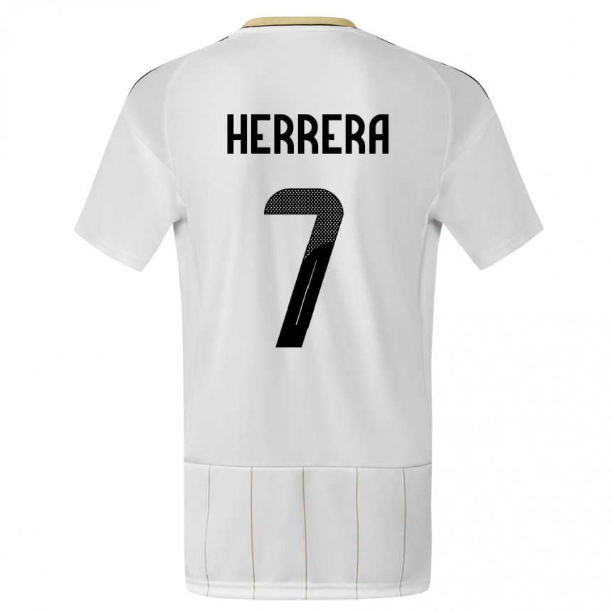 Kids Football Costa Rica Melissa Herrera #7 White Away Jersey 24-26 T-Shirt