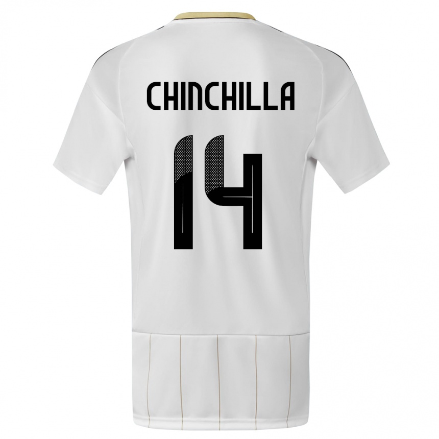 Kids Football Costa Rica Priscila Chinchilla #14 White Away Jersey 24-26 T-Shirt