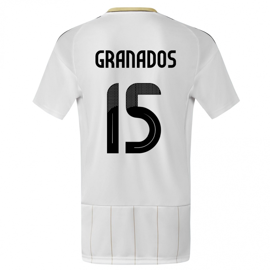Kids Football Costa Rica Cristin Granados #15 White Away Jersey 24-26 T-Shirt