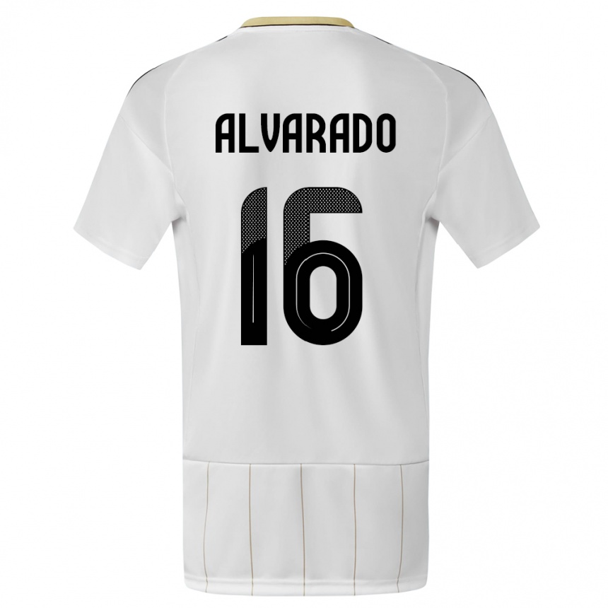 Kids Football Costa Rica Katherine Alvarado #16 White Away Jersey 24-26 T-Shirt