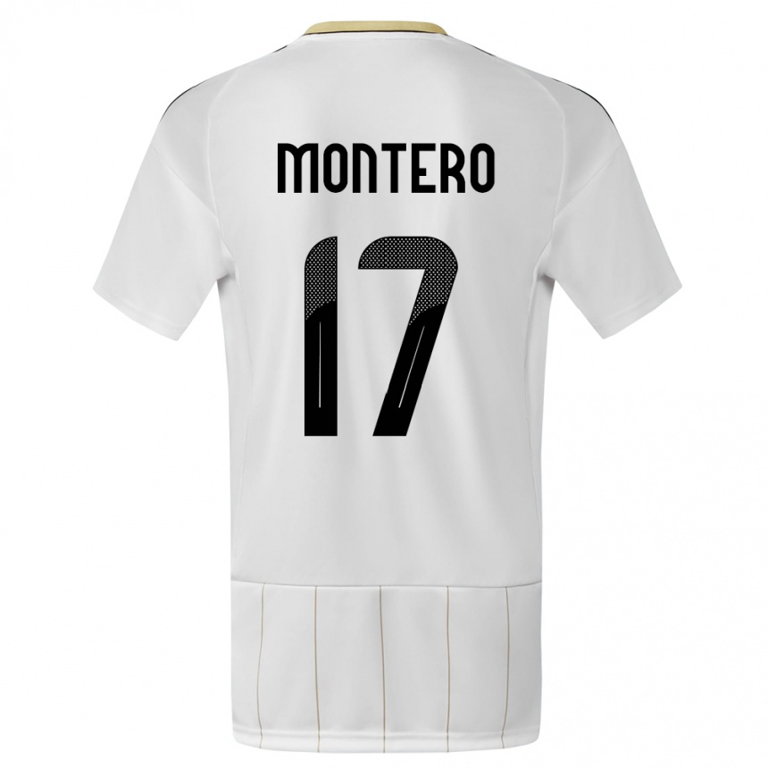 Kids Football Costa Rica Michelle Montero #17 White Away Jersey 24-26 T-Shirt