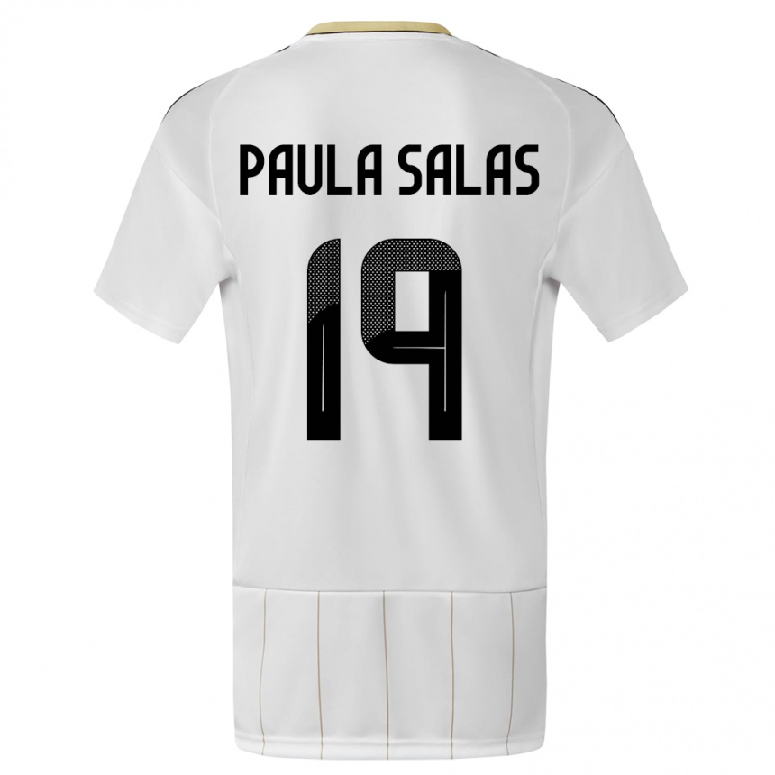 Kids Football Costa Rica Maria Paula Salas #19 White Away Jersey 24-26 T-Shirt