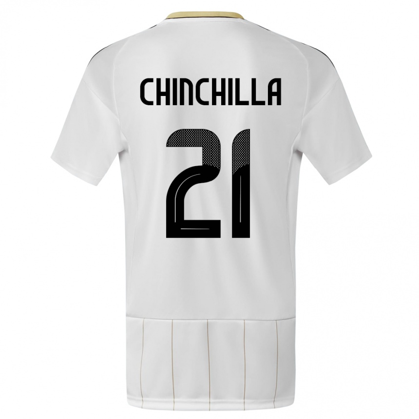 Kids Football Costa Rica Viviana Chinchilla #21 White Away Jersey 24-26 T-Shirt