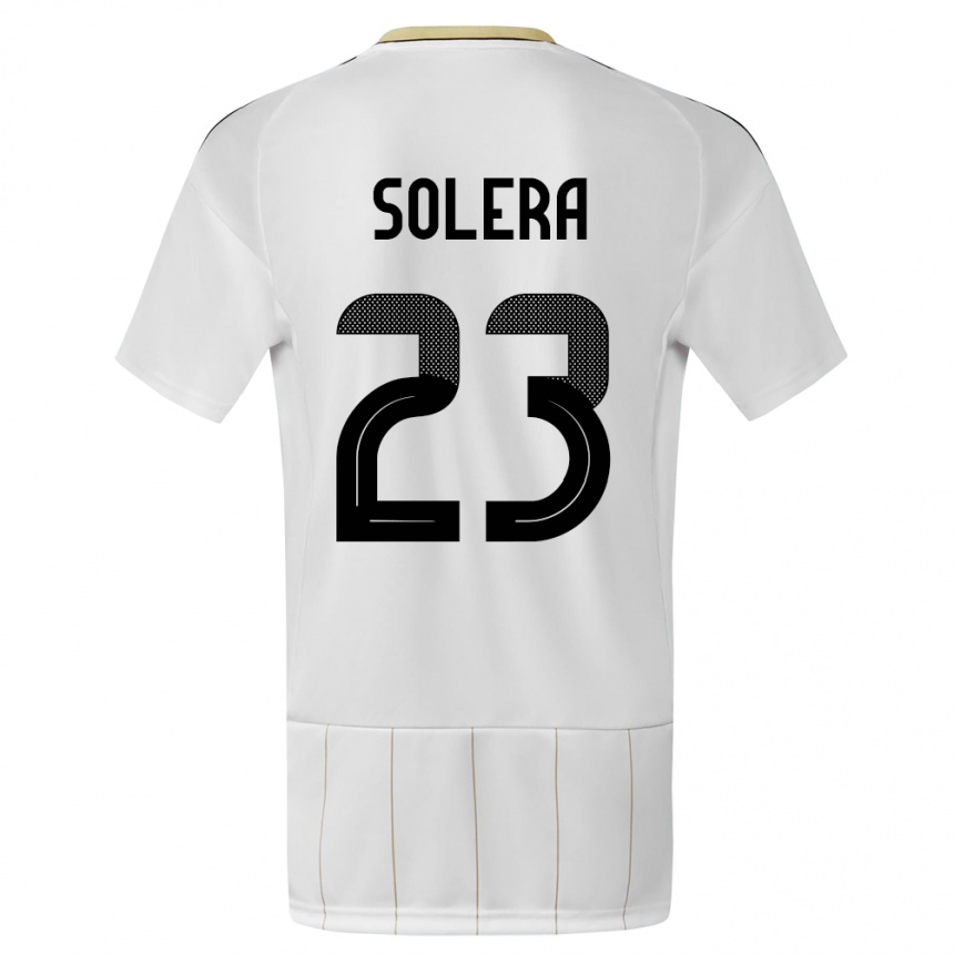 Kids Football Costa Rica Daniela Solera #23 White Away Jersey 24-26 T-Shirt