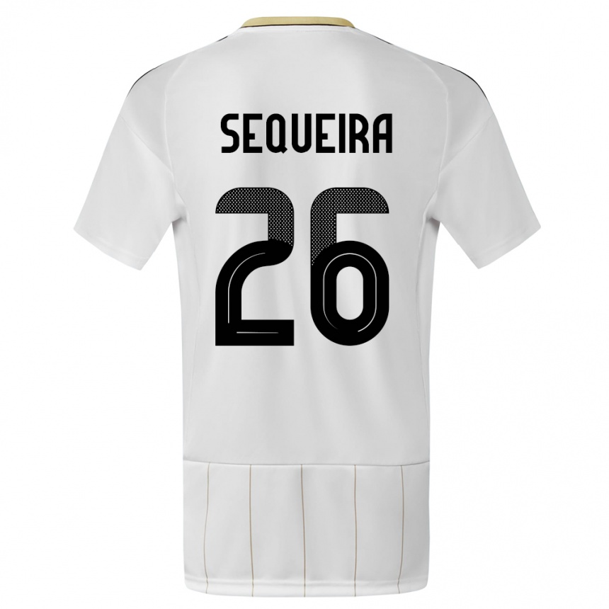 Kids Football Costa Rica Douglas Sequeira #26 White Away Jersey 24-26 T-Shirt