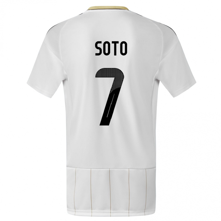 Kids Football Costa Rica Andrey Soto #7 White Away Jersey 24-26 T-Shirt