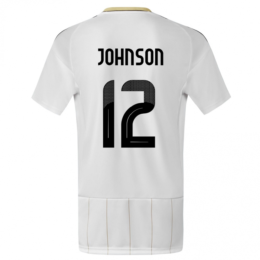 Kids Football Costa Rica Shawn Johnson #12 White Away Jersey 24-26 T-Shirt