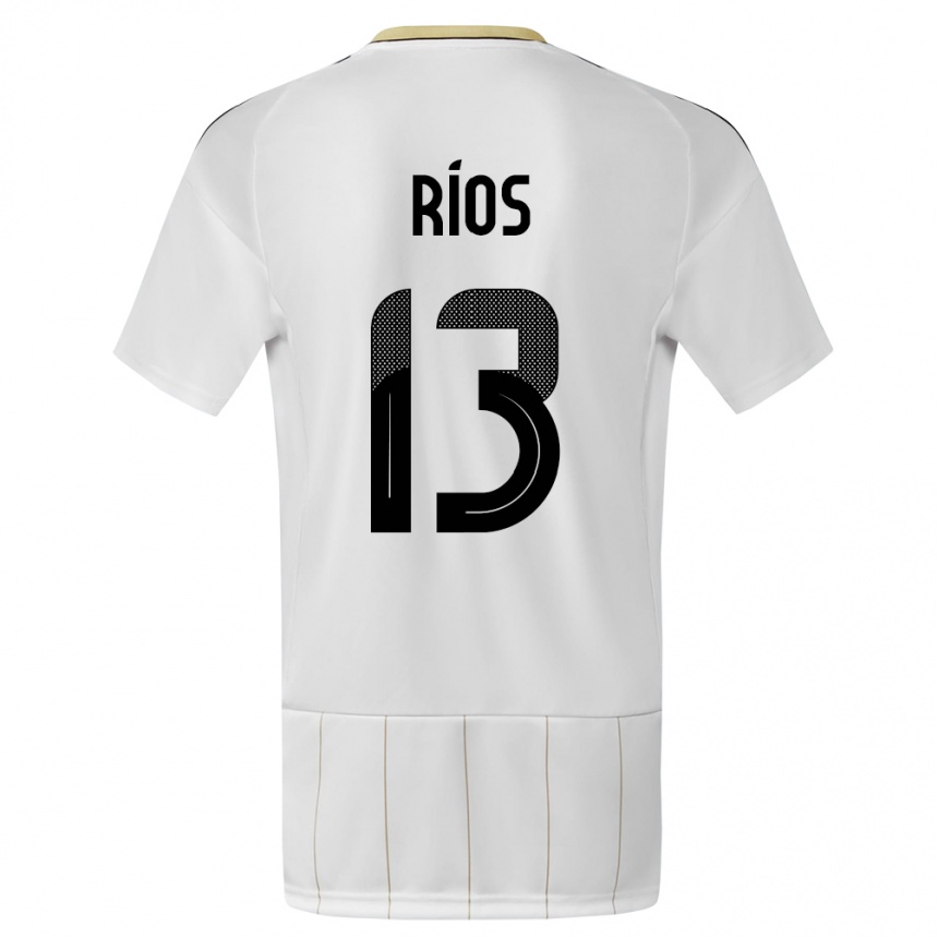 Kids Football Costa Rica Keral Rios #13 White Away Jersey 24-26 T-Shirt