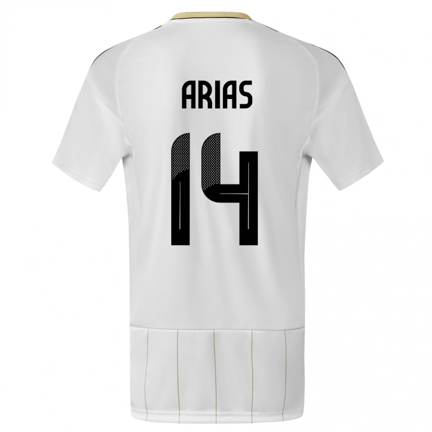 Kids Football Costa Rica Timothy Arias #14 White Away Jersey 24-26 T-Shirt