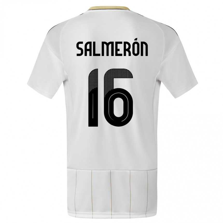 Kids Football Costa Rica Andrey Salmeron #16 White Away Jersey 24-26 T-Shirt