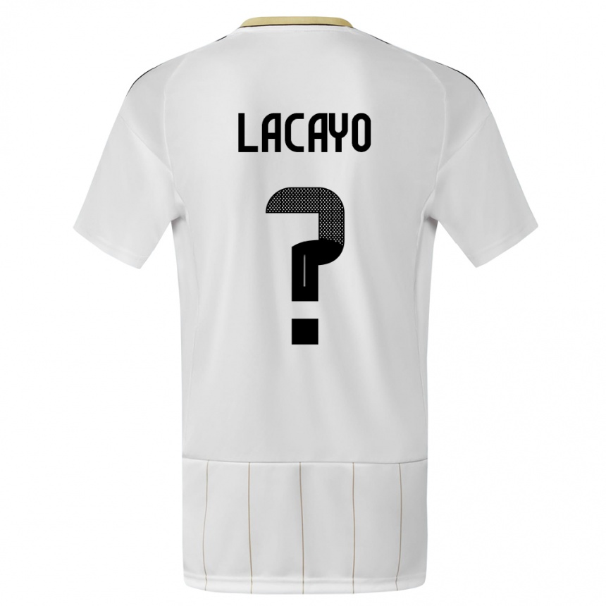 Kids Football Costa Rica Marcelo Lacayo #0 White Away Jersey 24-26 T-Shirt