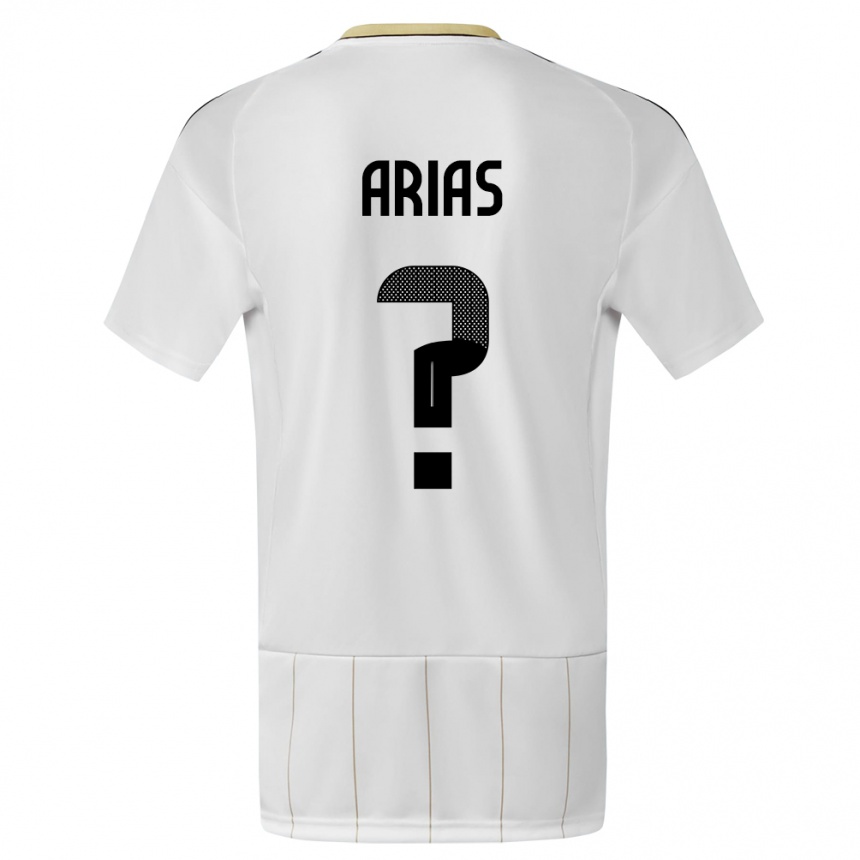 Kids Football Costa Rica Jose Arias #0 White Away Jersey 24-26 T-Shirt