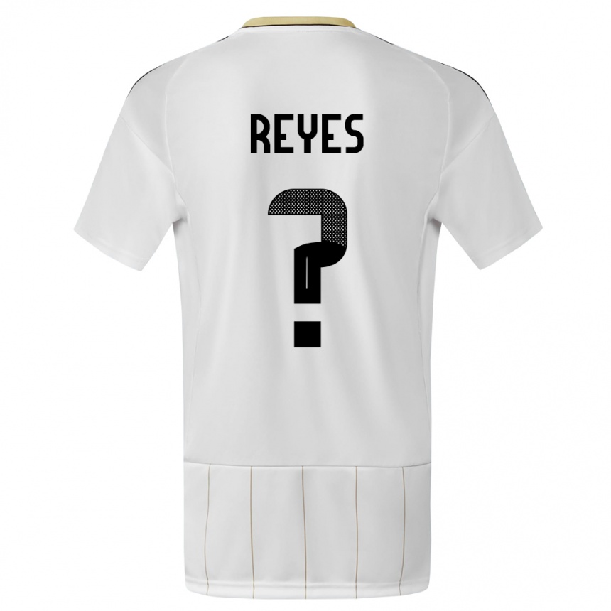 Kids Football Costa Rica Kenan Reyes #0 White Away Jersey 24-26 T-Shirt