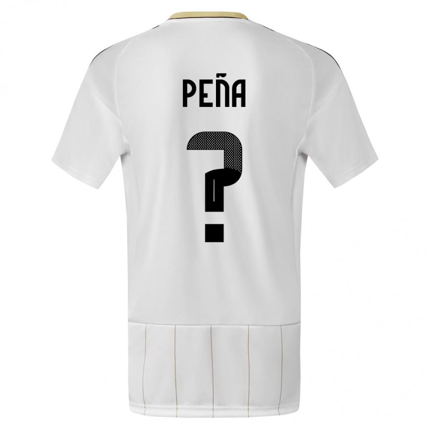 Kids Football Costa Rica Randy Pena #0 White Away Jersey 24-26 T-Shirt