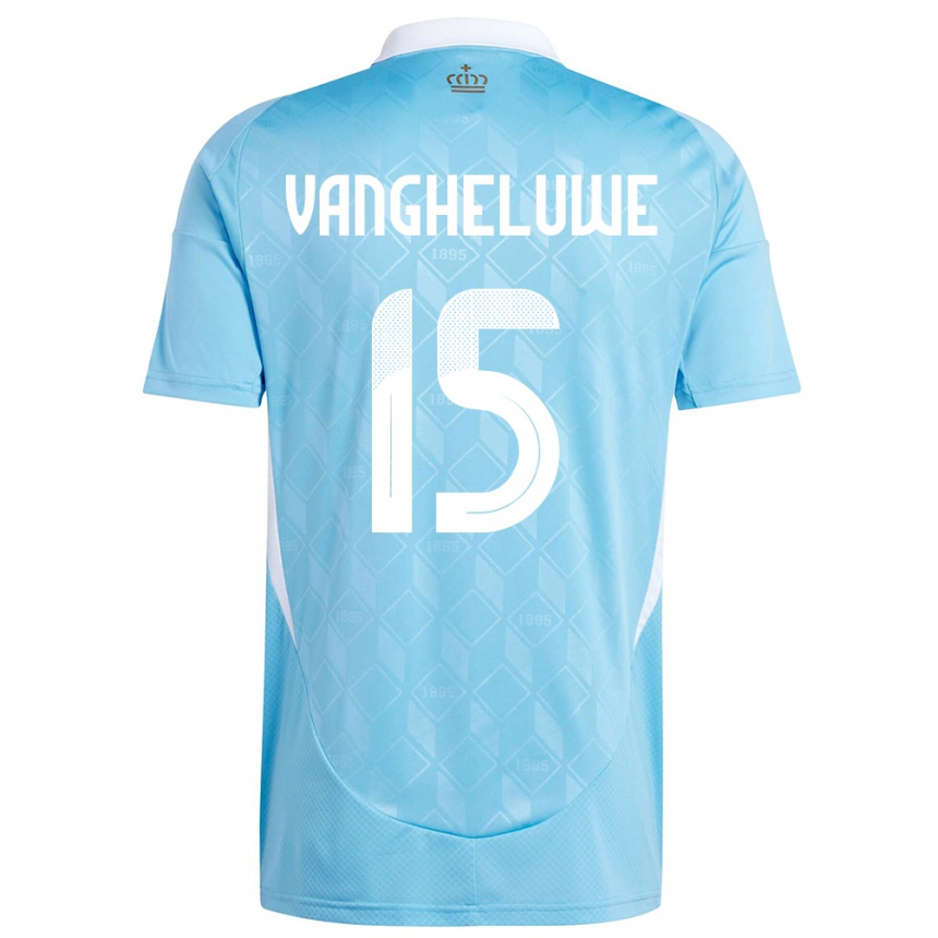 Kids Football Belgium Jody Vangheluwe #15 Blue Away Jersey 24-26 T-Shirt