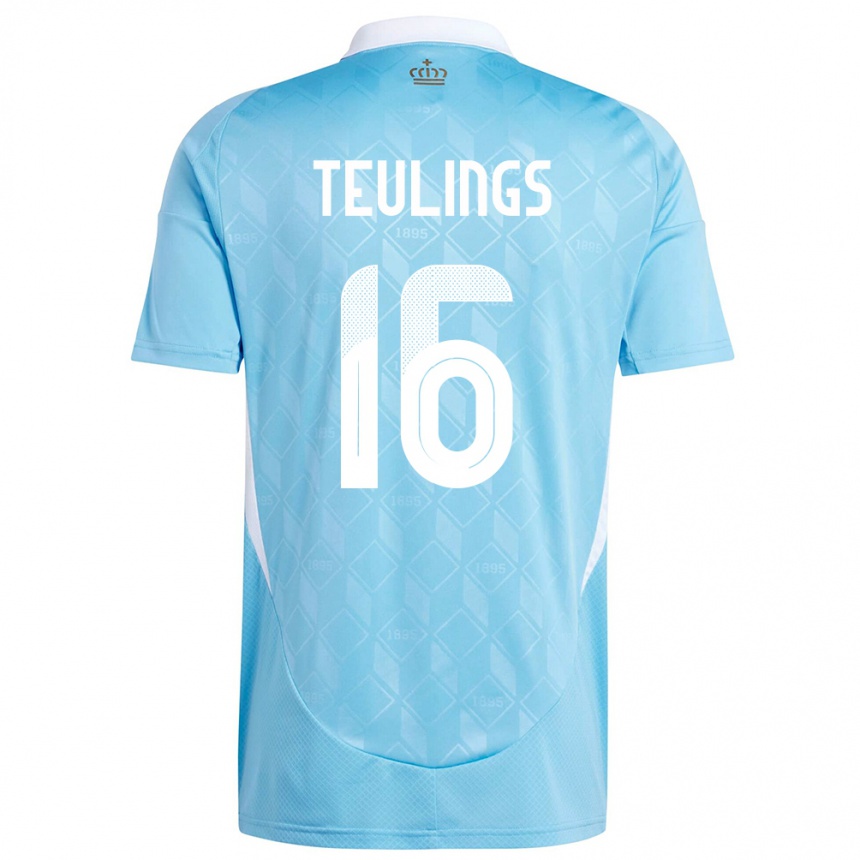 Kids Football Belgium Jarne Teulings #16 Blue Away Jersey 24-26 T-Shirt