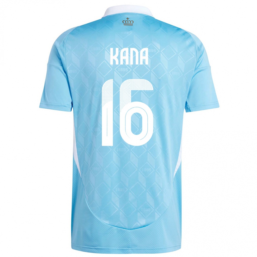 Kids Football Belgium Marco Kana #16 Blue Away Jersey 24-26 T-Shirt