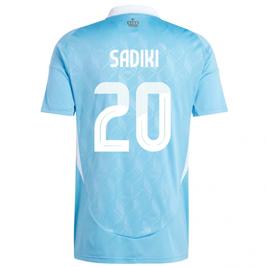 Kids Football Belgium Noah Sadiki #20 Blue Away Jersey 24-26 T-Shirt