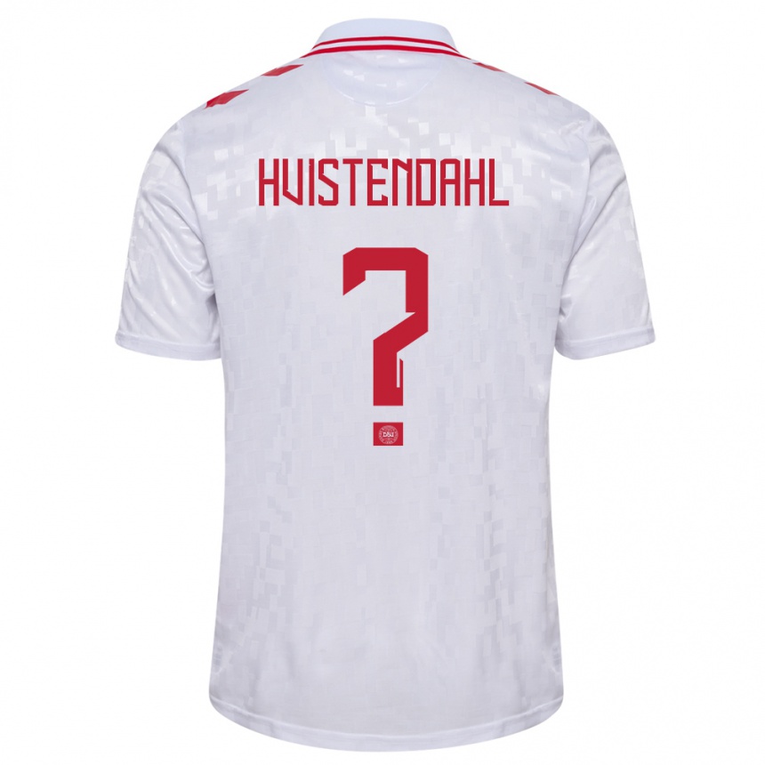 Kids Football Denmark Johan Hvistendahl #0 White Away Jersey 24-26 T-Shirt