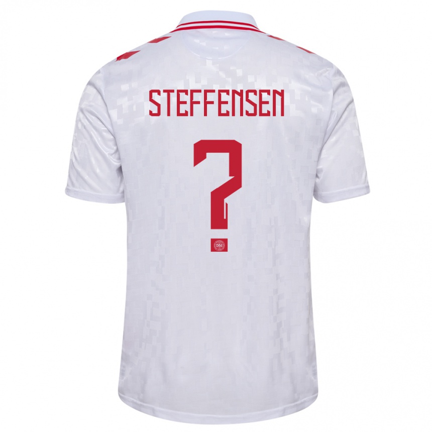 Kids Football Denmark Mark Steffensen #0 White Away Jersey 24-26 T-Shirt