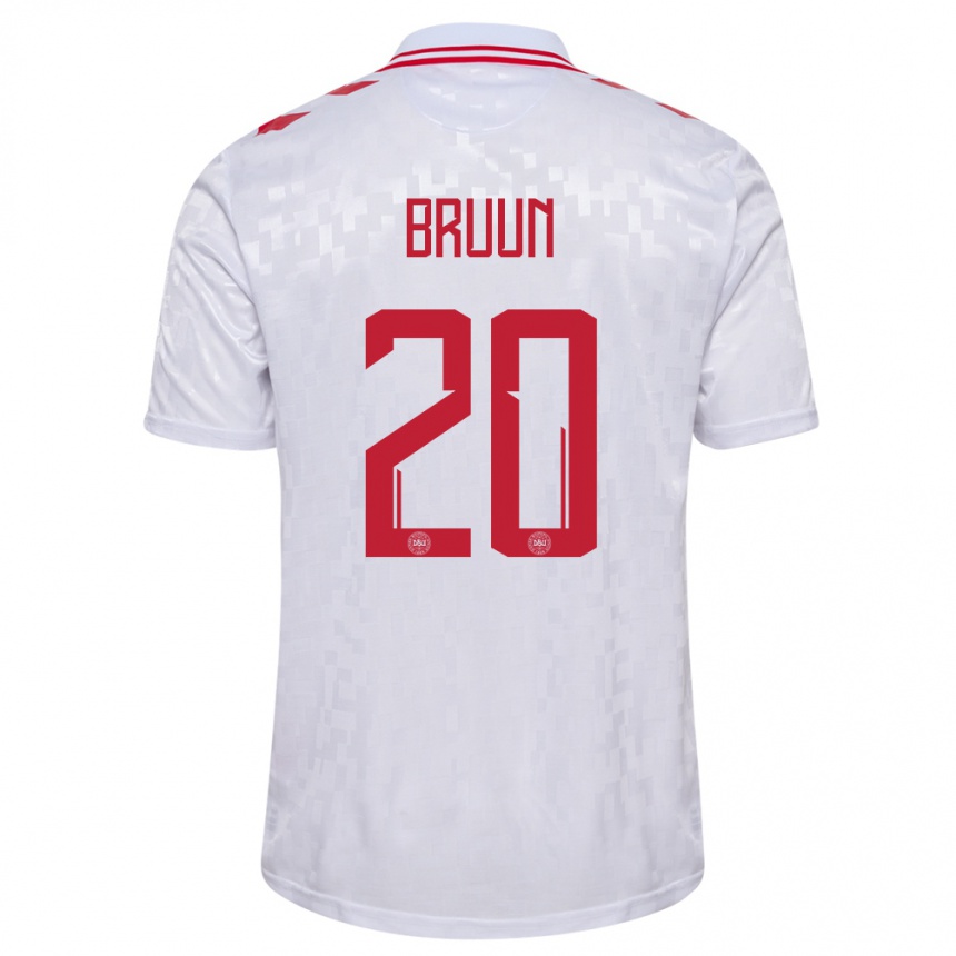 Kids Football Denmark Signe Bruun #20 White Away Jersey 24-26 T-Shirt