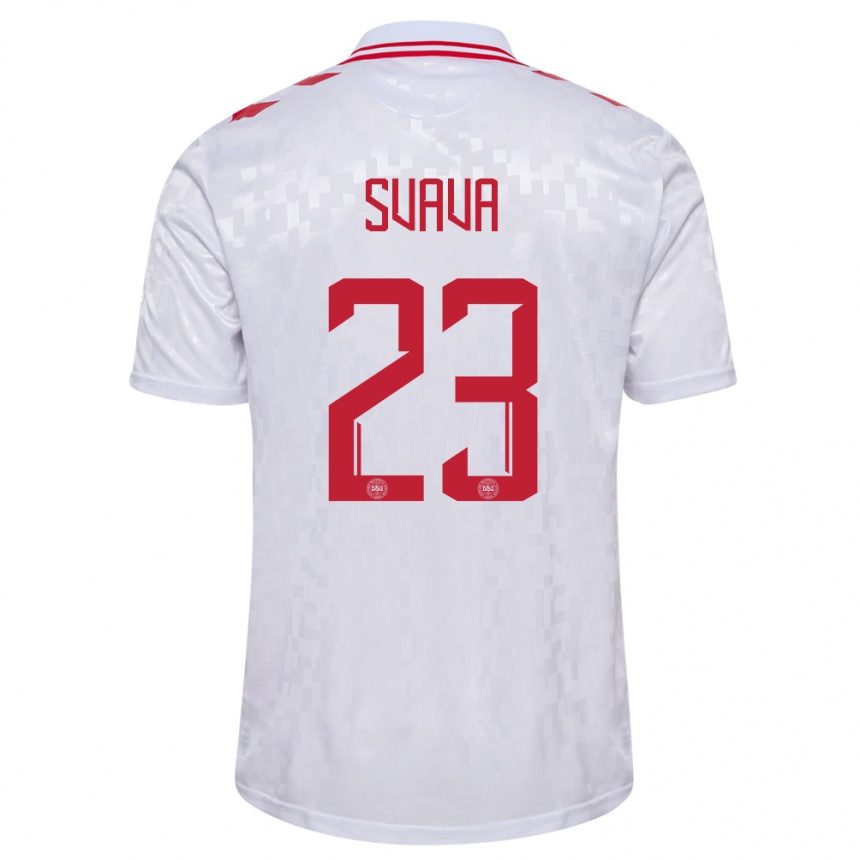 Kids Football Denmark Sofie Svava #23 White Away Jersey 24-26 T-Shirt