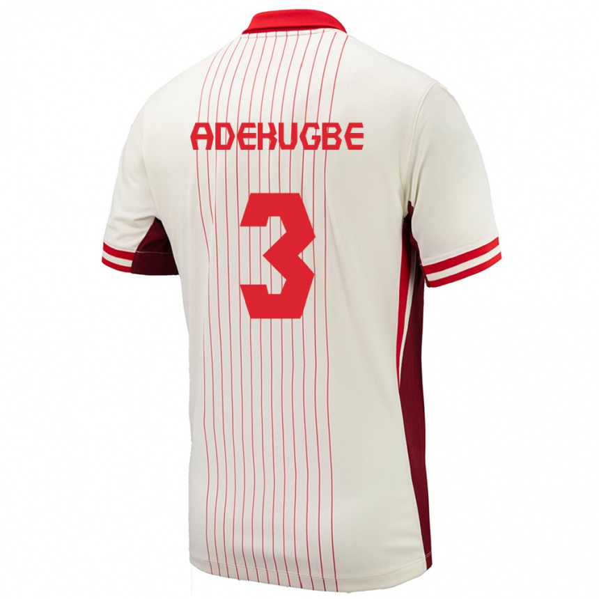 Kids Football Canada Samuel Adekugbe #3 White Away Jersey 24-26 T-Shirt