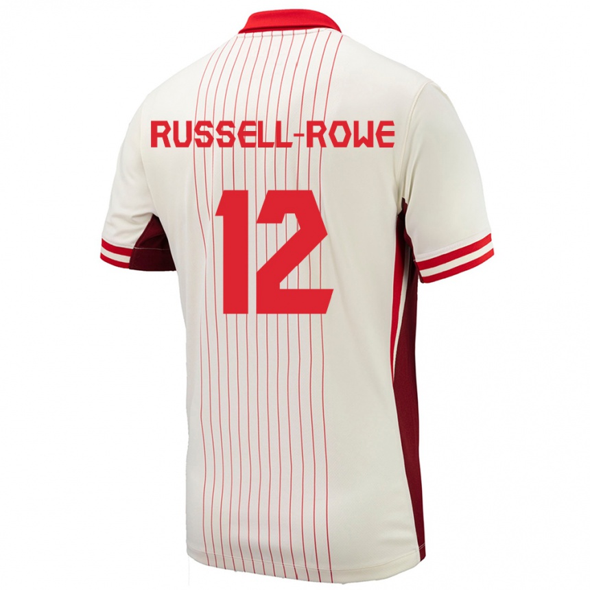 Kids Football Canada Jacen Russell-Rowe #12 White Away Jersey 24-26 T-Shirt