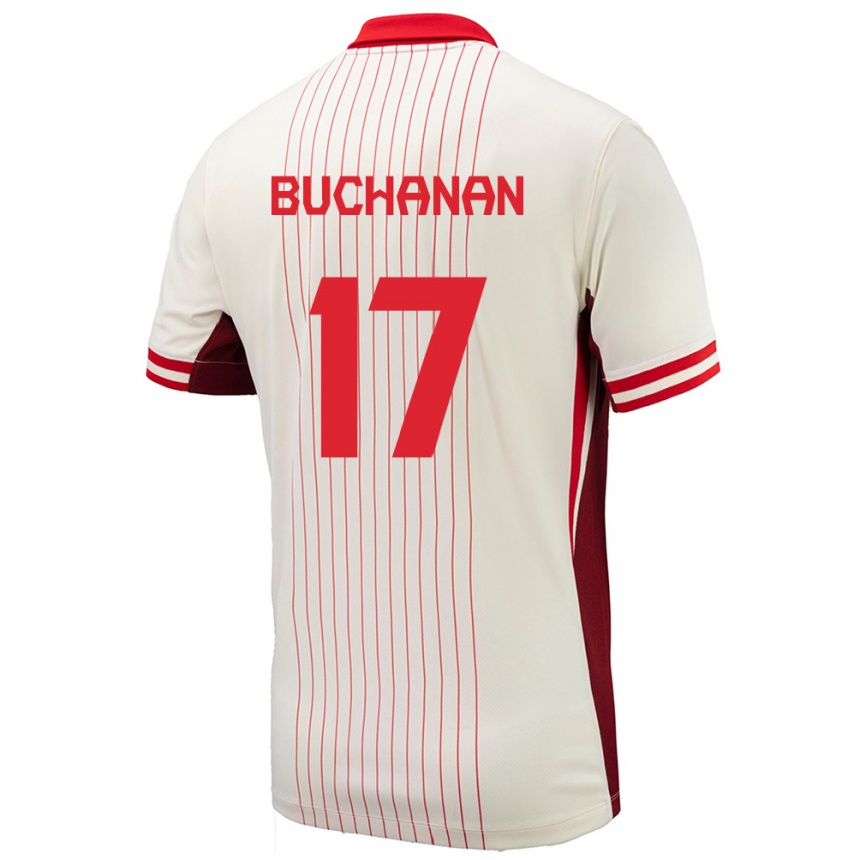 Kids Football Canada Tajon Buchanan #17 White Away Jersey 24-26 T-Shirt