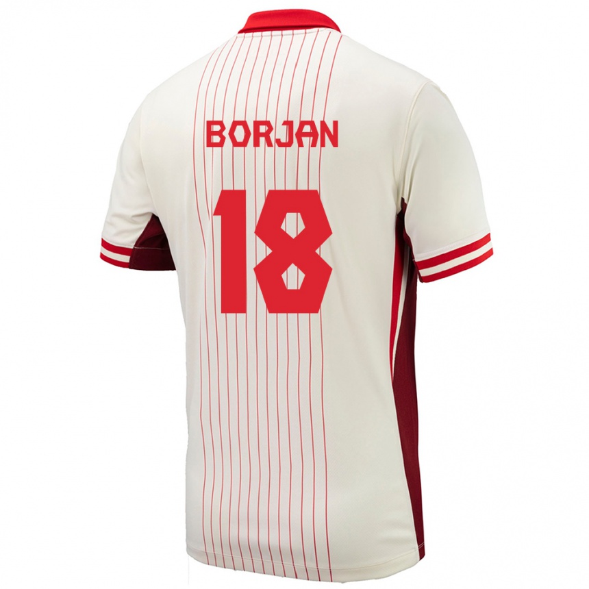 Kids Football Canada Milan Borjan #18 White Away Jersey 24-26 T-Shirt