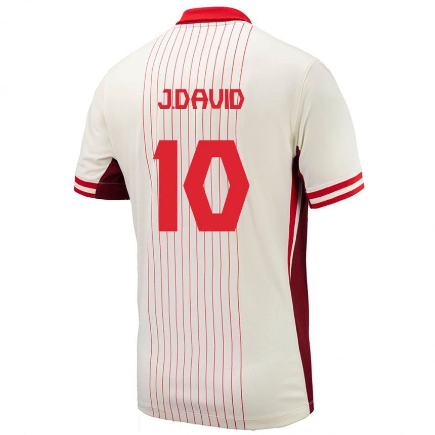 Kids Football Canada Jonathan David #10 White Away Jersey 24-26 T-Shirt