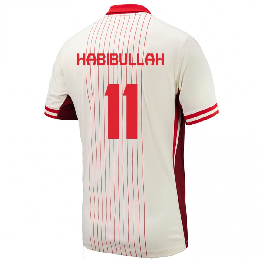 Kids Football Canada Kamron Habibullah #11 White Away Jersey 24-26 T-Shirt