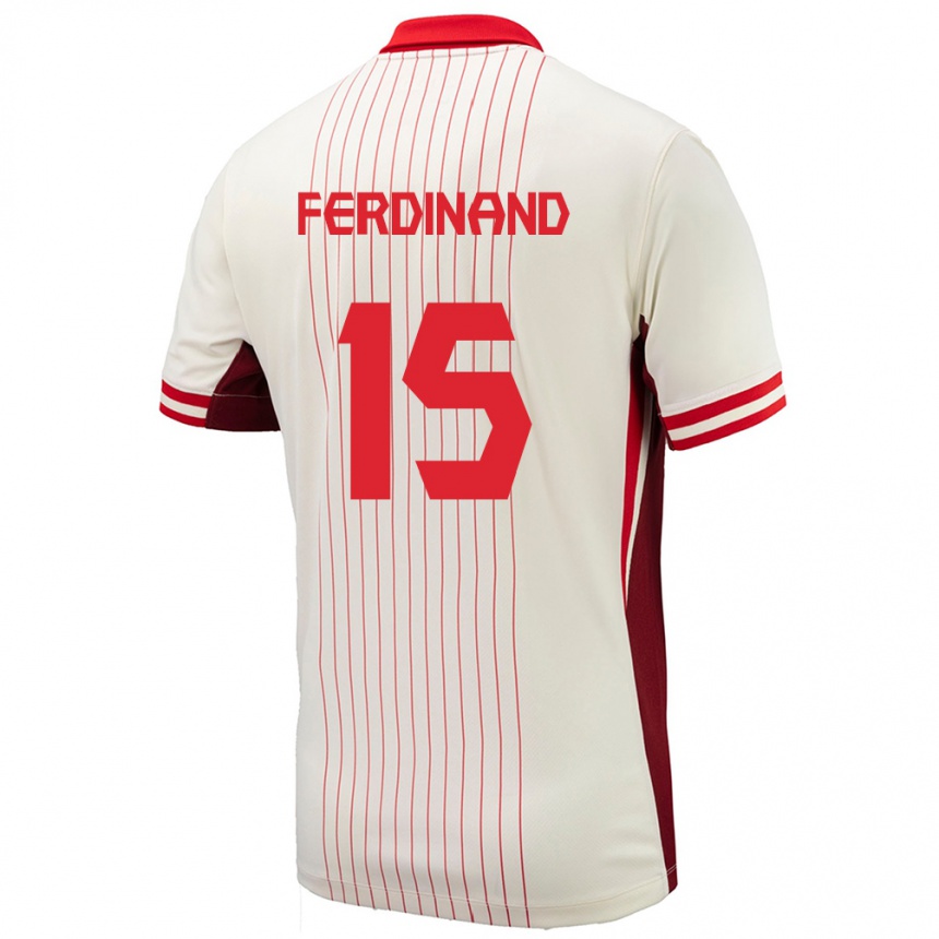 Kids Football Canada Keesean Ferdinand #15 White Away Jersey 24-26 T-Shirt