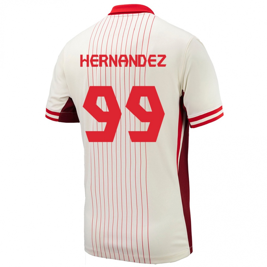 Kids Football Canada Jeneva Hernandez Gray #99 White Away Jersey 24-26 T-Shirt