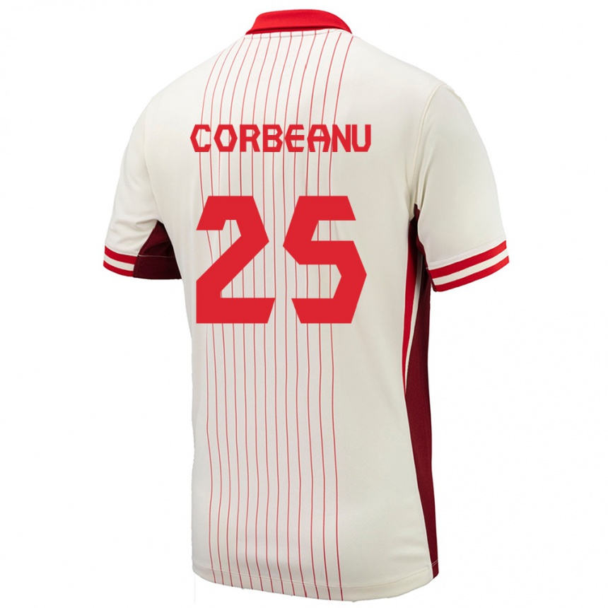 Kids Football Canada Theo Corbeanu #25 White Away Jersey 24-26 T-Shirt