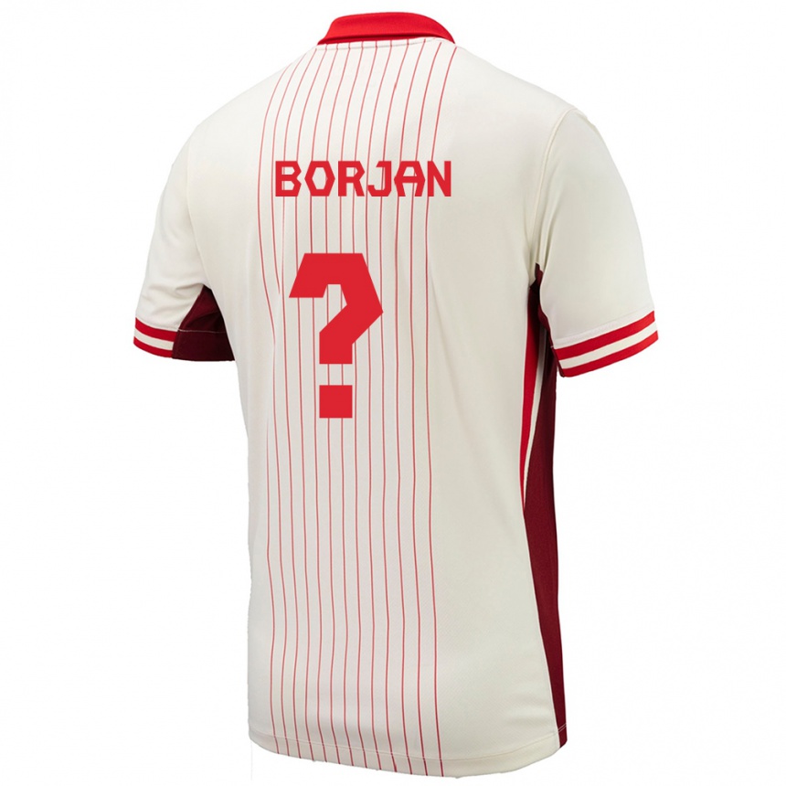 Kids Football Canada Nikola Borjan #0 White Away Jersey 24-26 T-Shirt