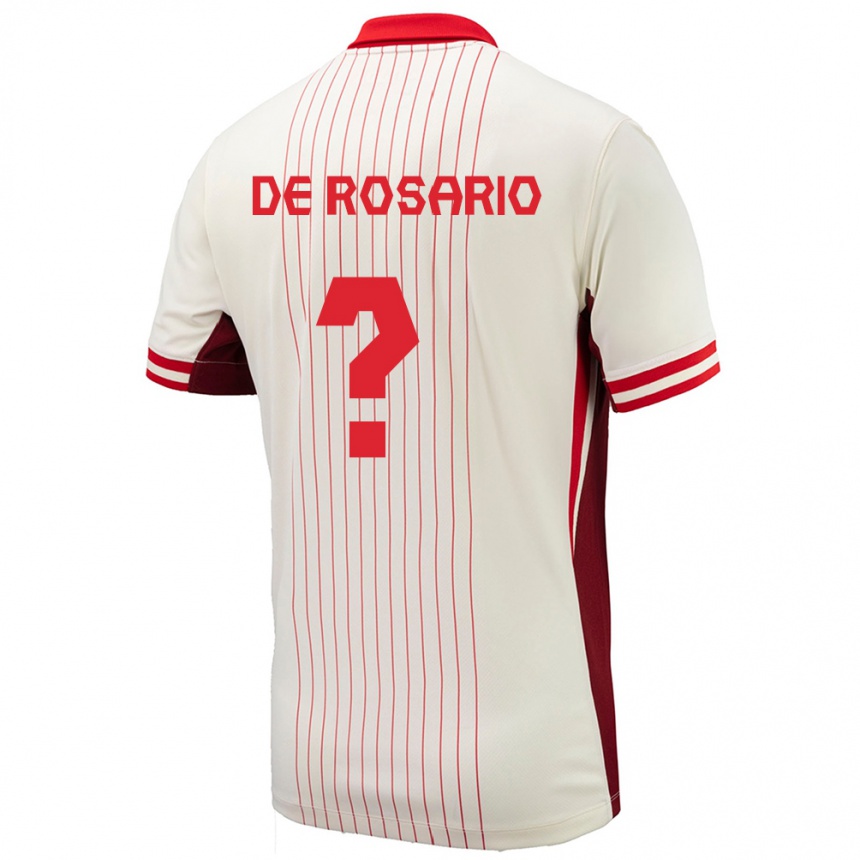 Kids Football Canada Adisa De Rosario #0 White Away Jersey 24-26 T-Shirt