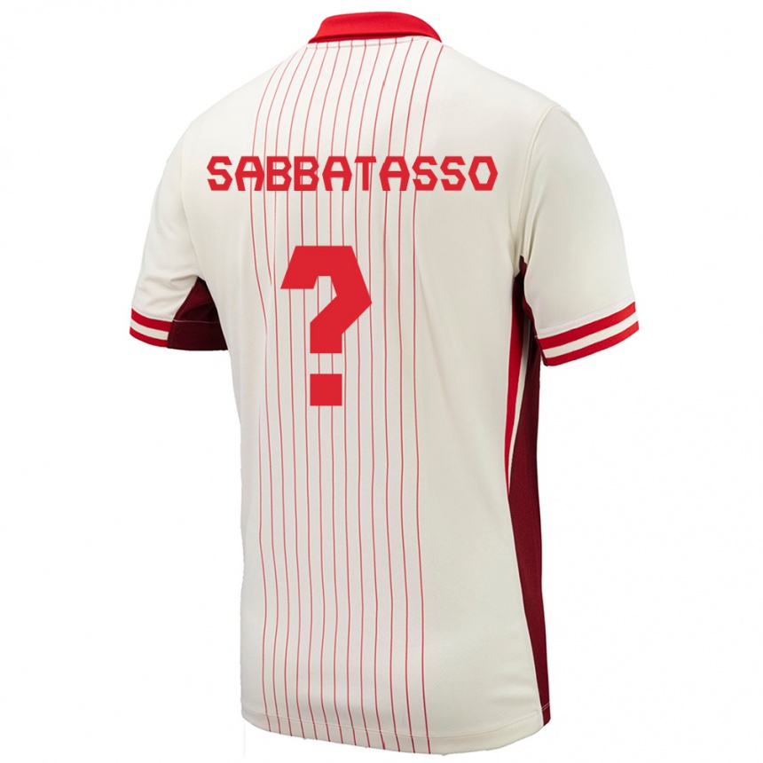 Kids Football Canada Jeronimo Sabbatasso #0 White Away Jersey 24-26 T-Shirt