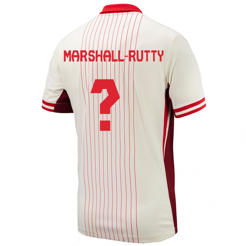 Kids Football Canada Jahkeele Marshall Rutty #0 White Away Jersey 24-26 T-Shirt