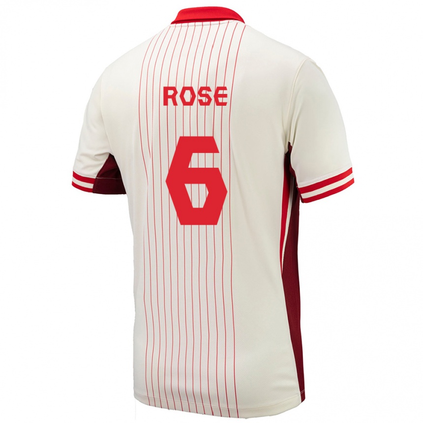 Kids Football Canada Deanne Rose #6 White Away Jersey 24-26 T-Shirt