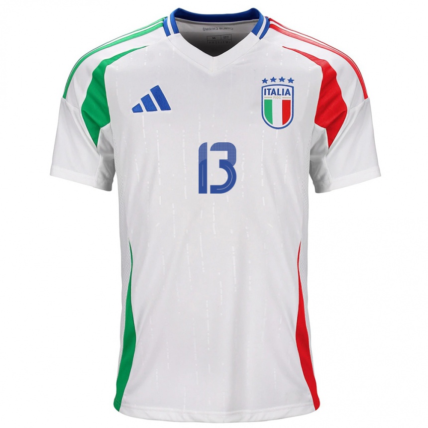 Kids Football Italy Matteo Darmian #13 White Away Jersey 24-26 T-Shirt