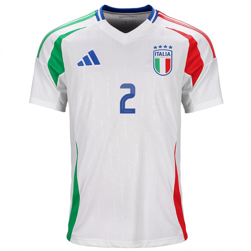 Kids Football Italy Emma Severini #2 White Away Jersey 24-26 T-Shirt