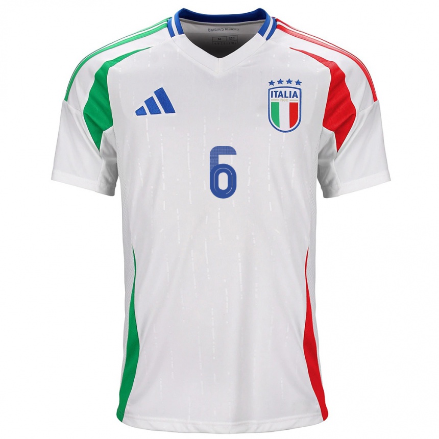 Kids Football Italy Diego Ripani #6 White Away Jersey 24-26 T-Shirt