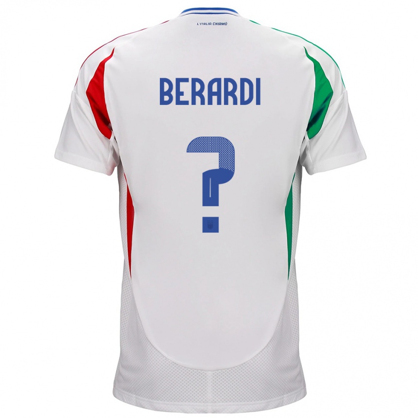 Kids Football Italy Domenico Berardi #0 White Away Jersey 24-26 T-Shirt