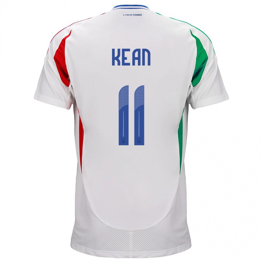 Kids Football Italy Moise Kean #11 White Away Jersey 24-26 T-Shirt