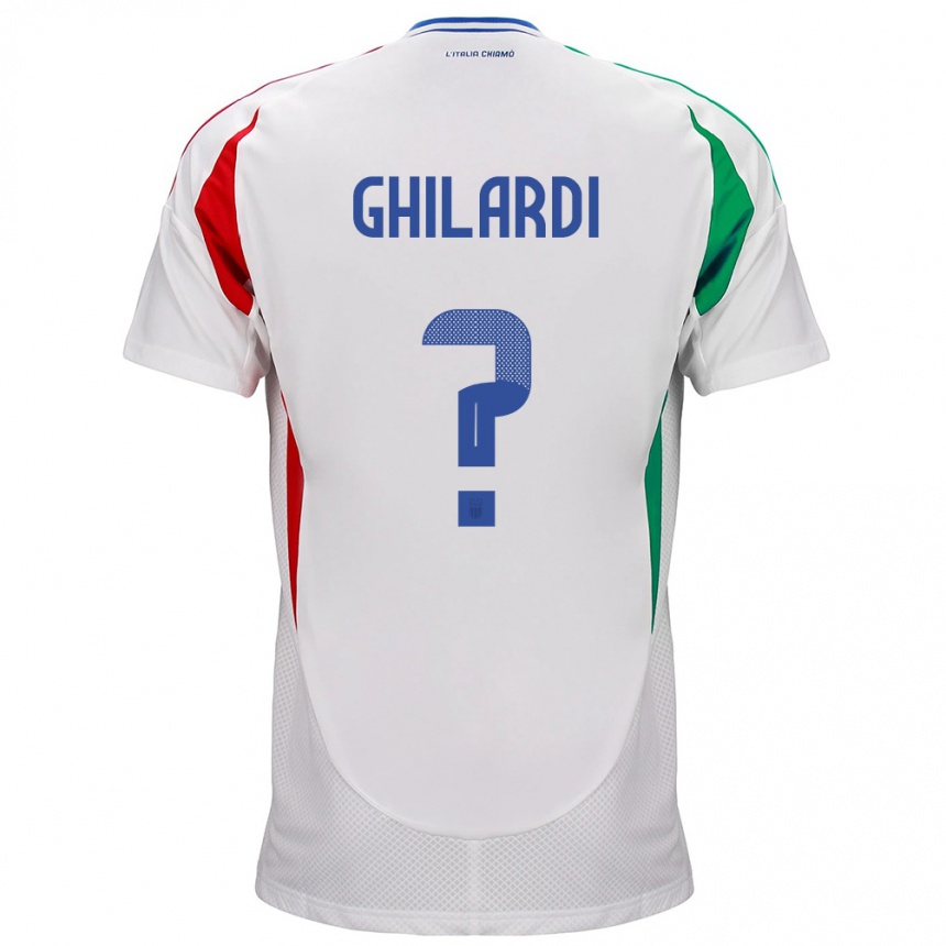 Kids Football Italy Daniele Ghilardi #0 White Away Jersey 24-26 T-Shirt