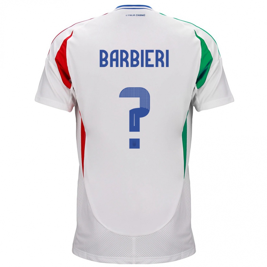 Kids Football Italy Tommaso Barbieri #0 White Away Jersey 24-26 T-Shirt