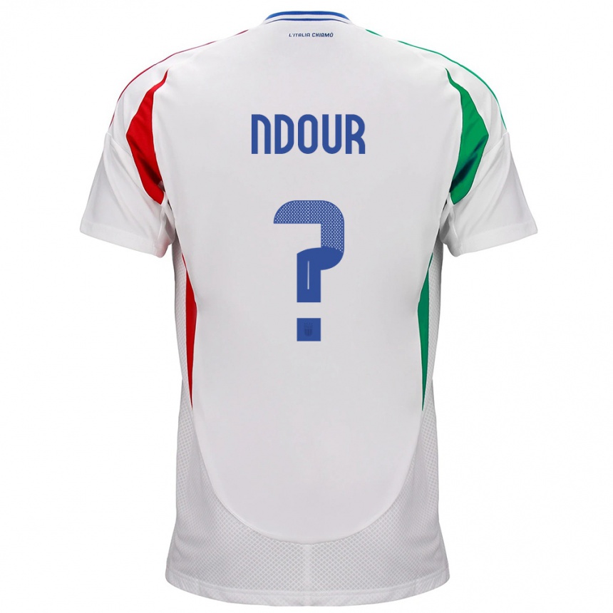 Kids Football Italy Cher Ndour #0 White Away Jersey 24-26 T-Shirt