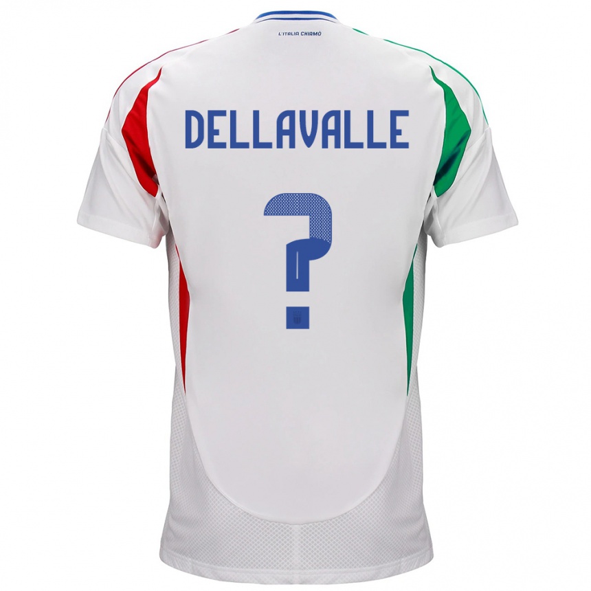 Kids Football Italy Alessandro Dellavalle #0 White Away Jersey 24-26 T-Shirt